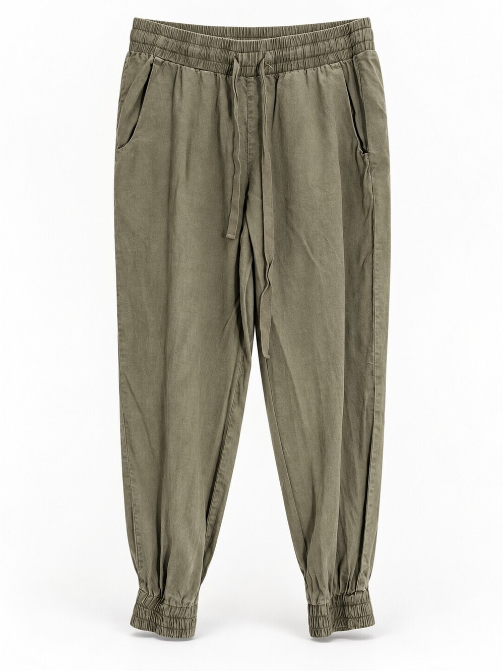 Cloth & Stone Tencel Jogger Pants Women S Olive Drawstring Utility